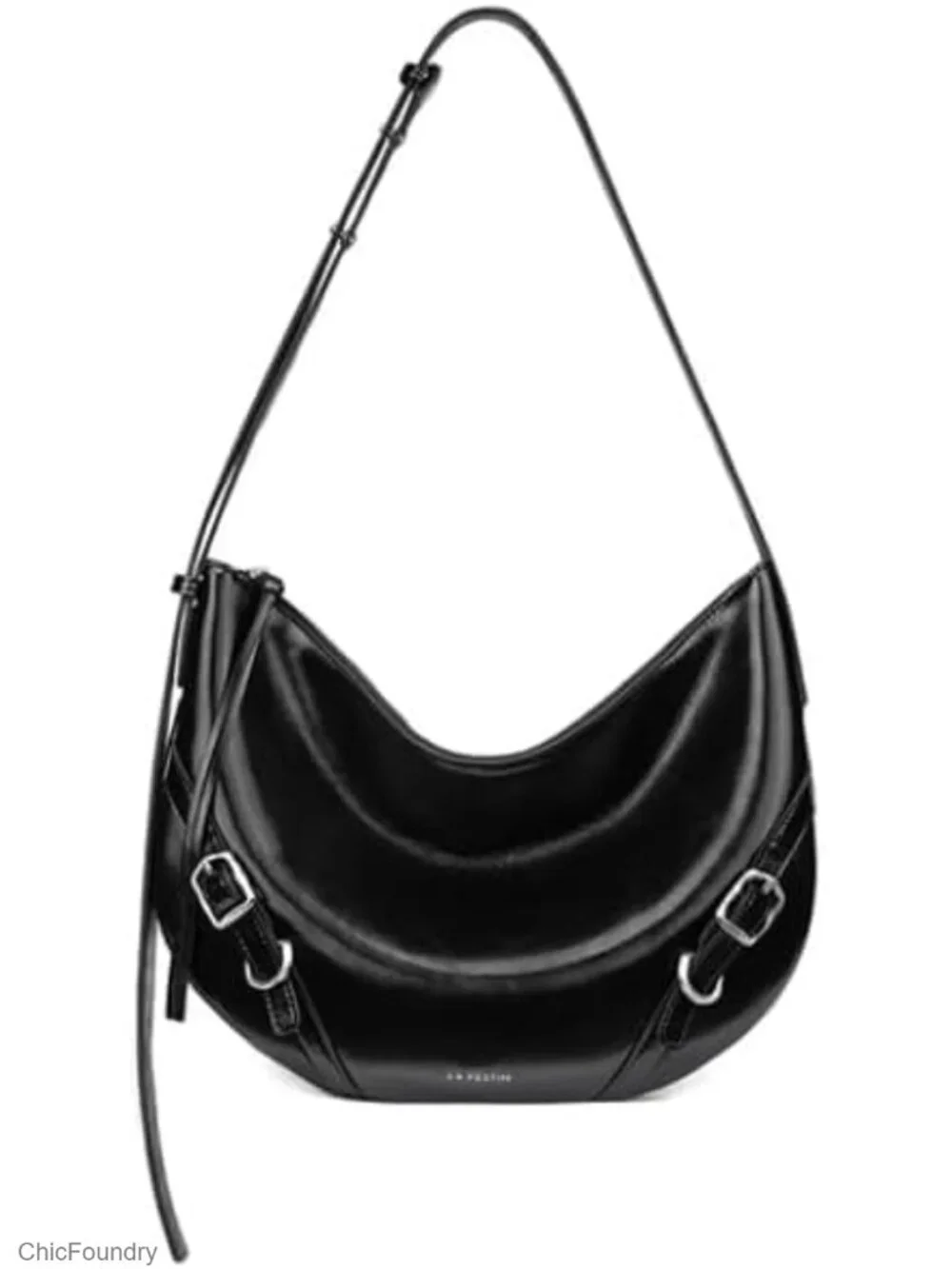 Genuine Leather Crescent Hobo Bag Women Crossbody Purse Work Adjustable Strap